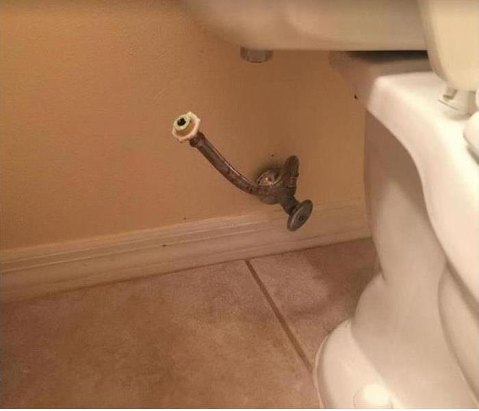 water intake hose disconnected from toilet